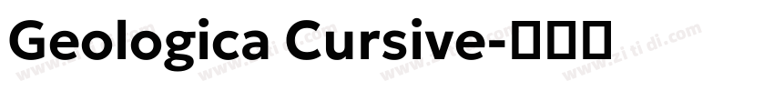 Geologica Cursive字体转换